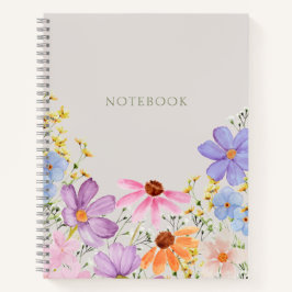 Notebook floreado de verão