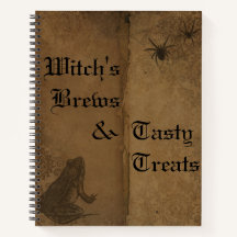 Notebook Gótico de Receita de Halloween