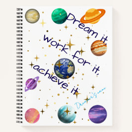 Notebook Inspiracional Cósmico