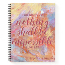 Notebook Inspirational Faith Spiral de bíblia Vers
