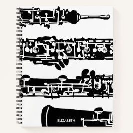 Notebook Oboe Espiral em Preto e Branco