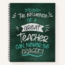 Notebook personalizado de apreciação de professore