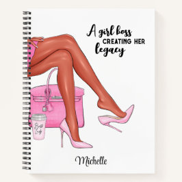 Notebook Personalizado de Diário Preto Personaliza