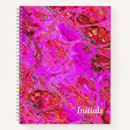 Notebook Personalizado de espiral magenta marble