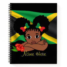 Notebook personalizado jamaicano Flag Girl