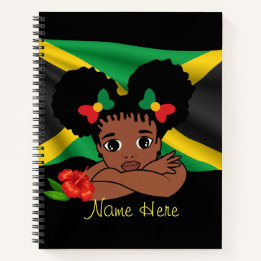 Notebook personalizado jamaicano Flag Girl