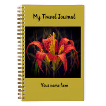 Notebook Pine Lily Spiral