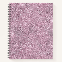 Notebook Purple Silver Glitter Glam Luxury