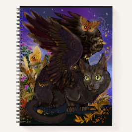 Notebook Raven Winged Autumn Magic Cat