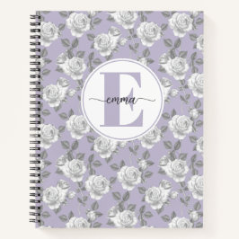 Notebook rosa Garden Monograma Lavanda