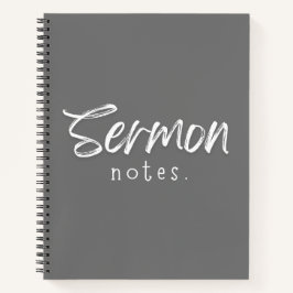 Notebook Sermon Notes Spiral