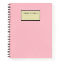 Notebook Sólido Rosa Espiral