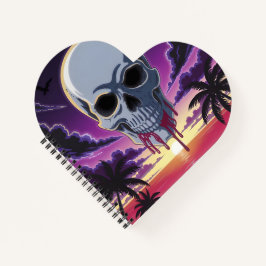 Notebook Tropical Skull Sunset