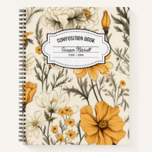 Notebook Vintage Botanical Composition