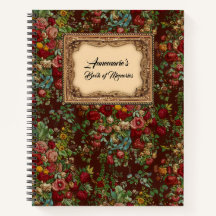 Notebook Vintage Floral Personalizado Spiral