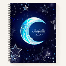 Notebooks Celestiais Moon e Stars Monogramas