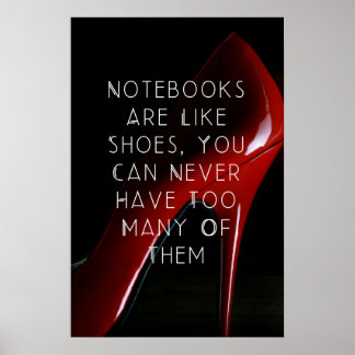 Notebooks Red Heels são como calçados poster