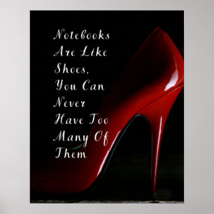 Notebooks Red Heels são como calçados poster