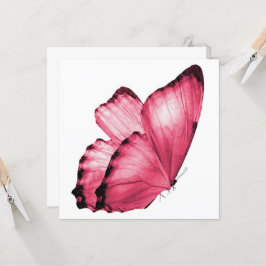 Notecard borboleta rosa