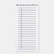 Notepads Vinculados da Lista de Verificação de Uso