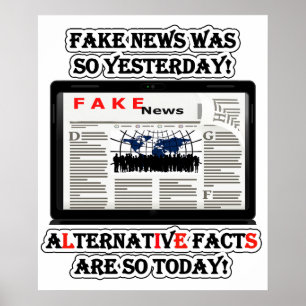 Notícias falsas e Alternativo Fatos Valor Poster