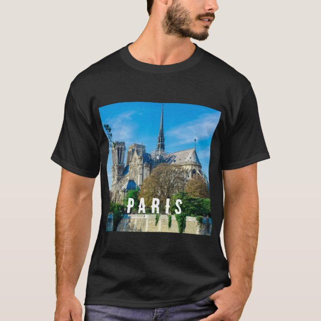 Notre Dame de Paris em França T-Shirt (Frente)