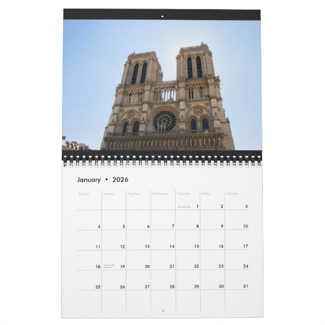 Notre Dame e calendário 2014 de Sainte-Chapelle (Jan 2026)