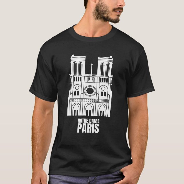 Notre Dame Paris France T Camisa Catedral Francesa (Frente)