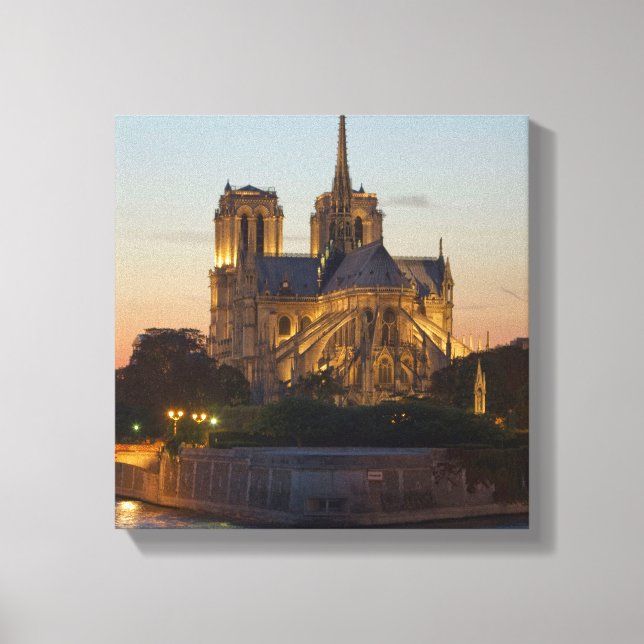 Notre Dame Paris Stretch Canvas Print (Frente)