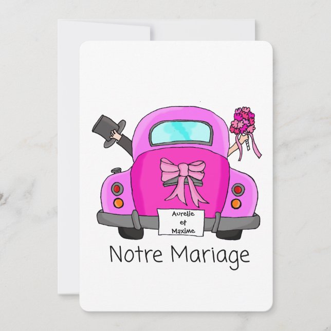 Notre Mariage - convite para o casamento francês (Frente)