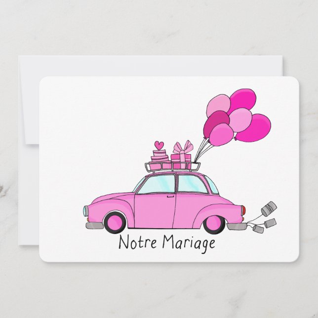 Notre Mariage - convite para o casamento francês (Frente)