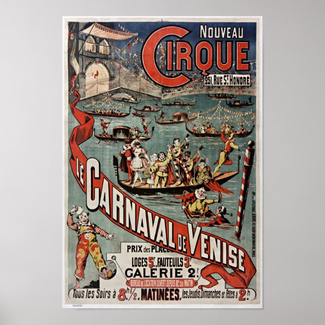 Nouveau Cirque: Poster do Carnaval francês (Frente)