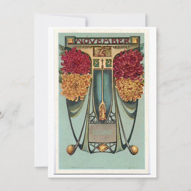 Nouveau Novembro Sagittarius Convite (Frente)