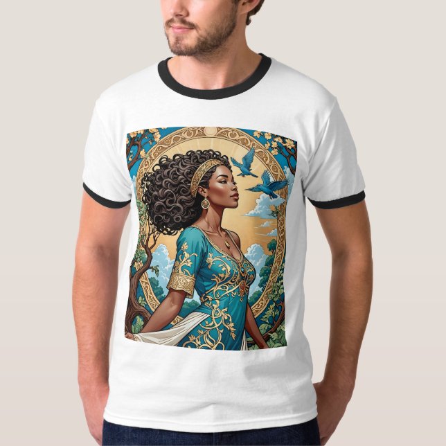 Nouveau T-Shirt da Rainha Negra Regal (Frente)