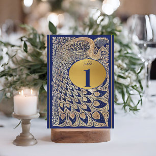 Nouveau, Tabela de Casamento de Arte Pavão Dourada