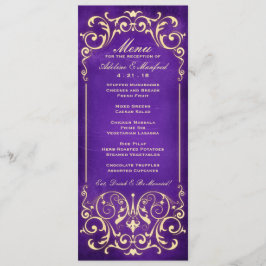 Nouveau Victorian: Dourado Menu Casamento de EggPl