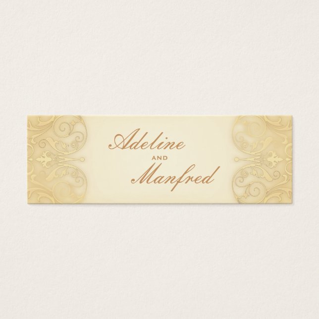 Nouveau Victorian Pale Dourado Site de Casamento d (Frente)