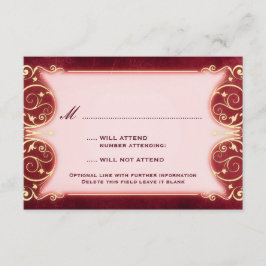 Nouveau Victorian: RSVP Vermelho e Dourado