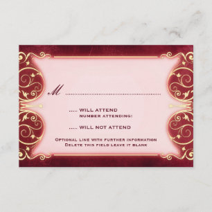 Nouveau Victorian: RSVP Vermelho e Dourado