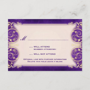 Nouveau Victorian: Vintage RSVP Dourado & Purple