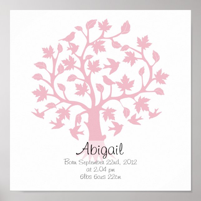 Nova Árvore Bebê de Vida Poster de 11"x11" (Frente)