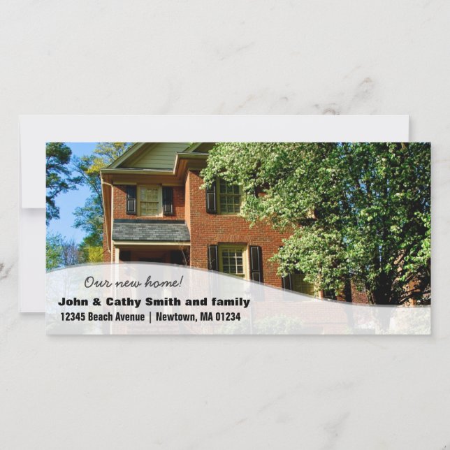 Nova casa! Alteração de Cartões com fotos personal (Frente)