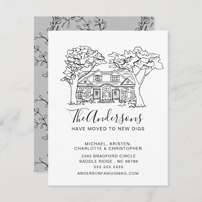 Nova Casa | Anúncio de mudança (Frente/Verso)