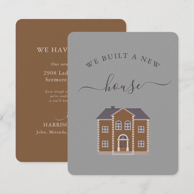 Nova Casa Marrom Mudamos O Anúncio (Frente/Verso)