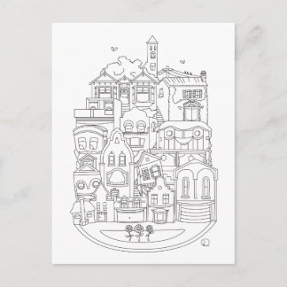 Nova Cor de Página Inicial Feliz no Cartão Postal