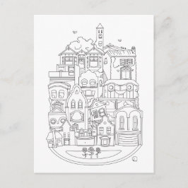 Nova Cor de Página Inicial Feliz no Cartão Postal