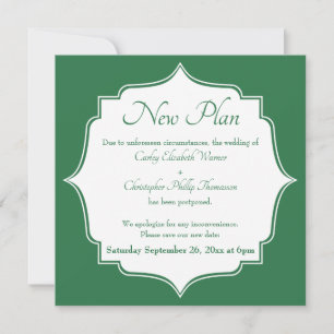Nova Data Adiada Casamento, Anúncio Verde