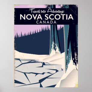 Nova Escócia, poster de viagens de férias do Can