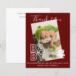 Nova Foto Do Bebê Obrigado Cartões Orçamento Moder