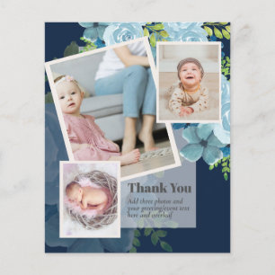 Nova Foto Do Bebê Obrigado Cartões Orçamento Moder